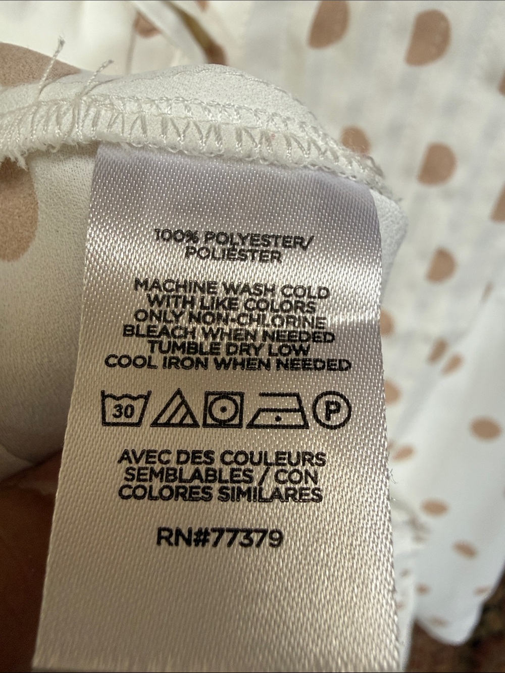 Ann Taylor Cream Polka Dot Ruffle Sleeveless Blouse - Picture 3 of 4